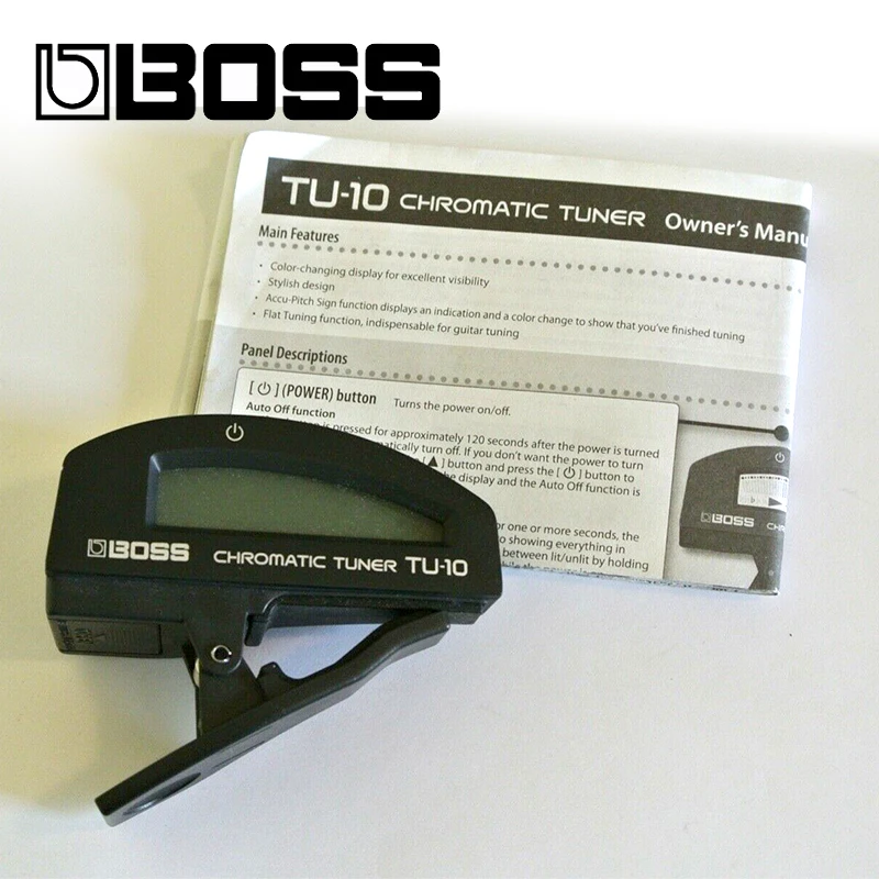 BOSS TU-10-BK Clip-On Цвет Дисплей хроматические инструмент тюнер бас-гитары | Спорт и