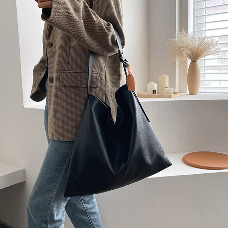 

Fashion Solid Color Women Bags Elegant Shoulder Messenger Bag For Women 2020 Casual Crossbody Bags Soft Leather Ladies Handbag