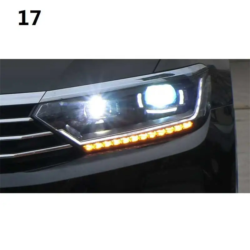 Внешний аксессуар, боковая Поворотная сигнальная лампа Luces Led Para, автомобильные фары, автомобильные фары в сборе 17 для Volkswagen Magotan