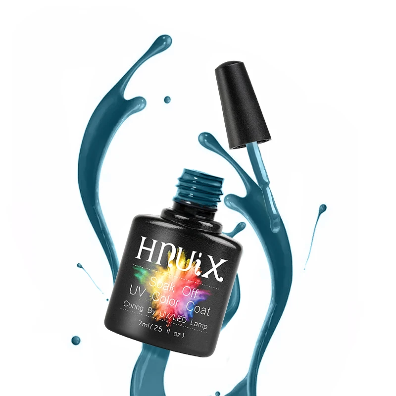 HNUIX верхнее покрытие УФ-гель для ногтей Темно-синяя матовая Серия Dip on Теплые