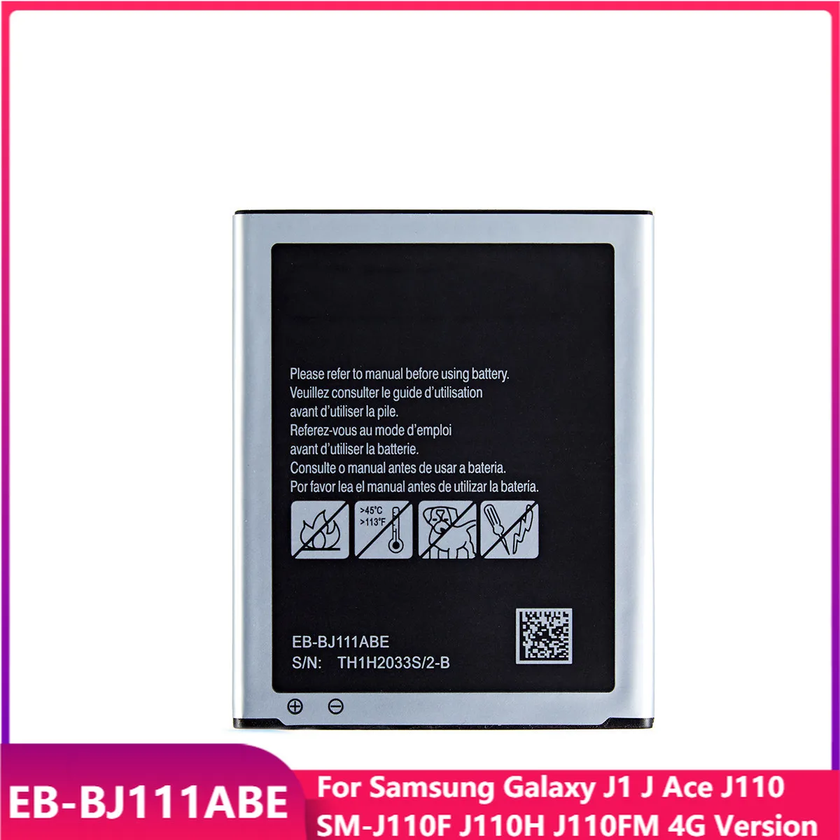 

Original Phone Battery EB-BJ111ABE For Samsung Galaxy J1 J Ace J110 SM-J110F J110H J110FM 4G Version Replacement Battery 1800mAh