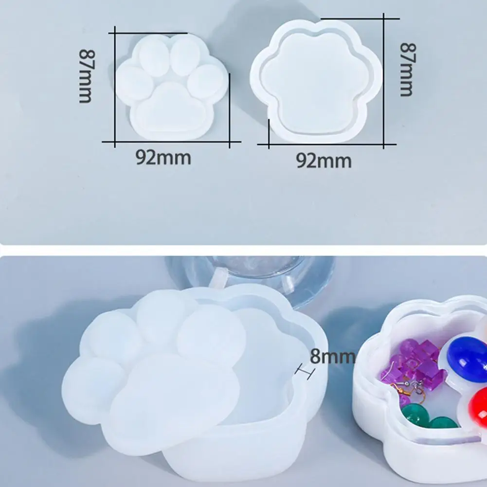 

Футляр для хранения кошачьих лап, 1 комплект, искусственный инструмент, силиконовый чехол, ювелирная форма ручной работы, искусственная раб...