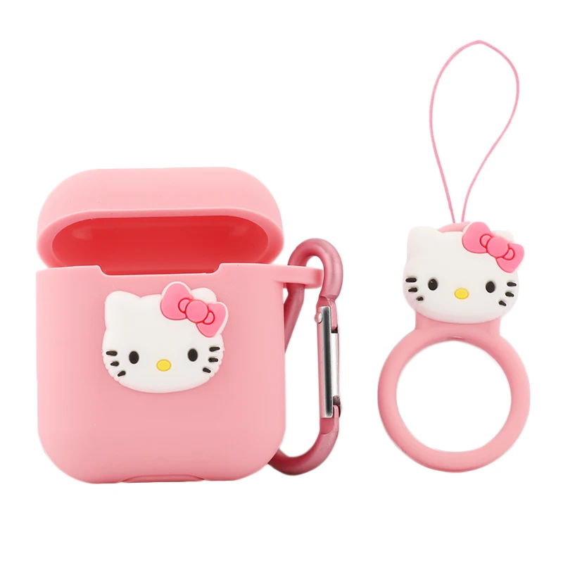 Мультфильм hello kitty силиконовый чехол для Apple гарнитура для airpods мягкий чехол для Air Pods I10 Tws коробка для наушников сумки аксессуары - Цвет: 7