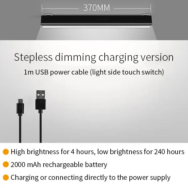 Charging Charge370 Xiaomi Youpin Wanhuo перезаряжаемый светодиодный зеркальный налобный фонарь с наклейкой, без ударов, макияж и светильник для ванной комнаты, Туалетная лампа - Цвет: Charging Charge370