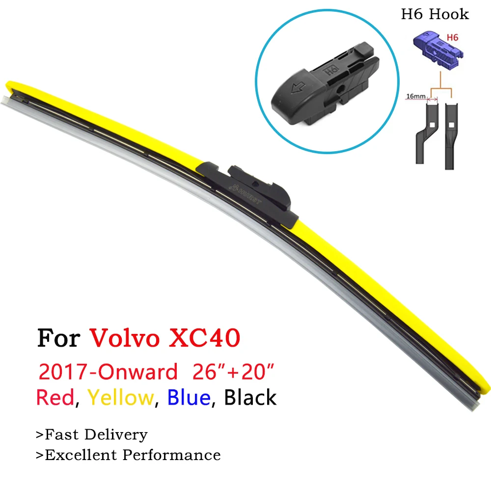 HESITE красочные стеклоочистители для Volvo XC40 аксессуары модели 2017 2018 2019 2020 2 шт