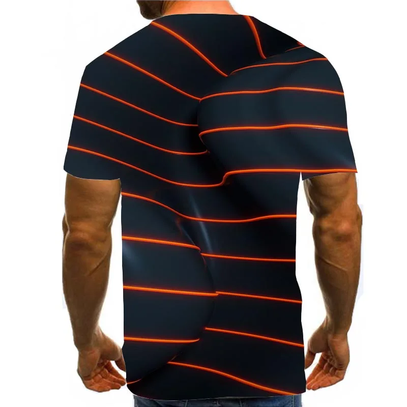 

Men's Graphic T Shirts 3D Print Shirt Daily Tees Texture Pattern Tops Red
