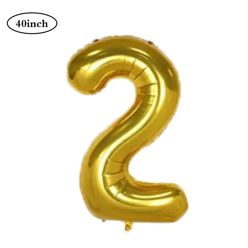 

40-inch digital aluminum balloon bright gold 0-9 thin body oversized number shaped aluminum foil balloon birthday arrangement