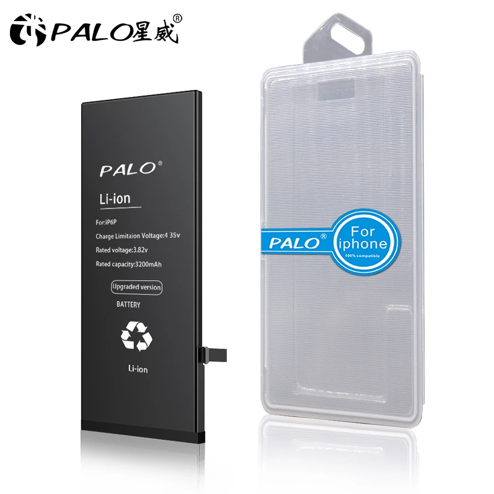 Литиевая батарея PALO для Apple iPhone 6 Plus сменные батареи внутренняя телефона 3200 мАч +