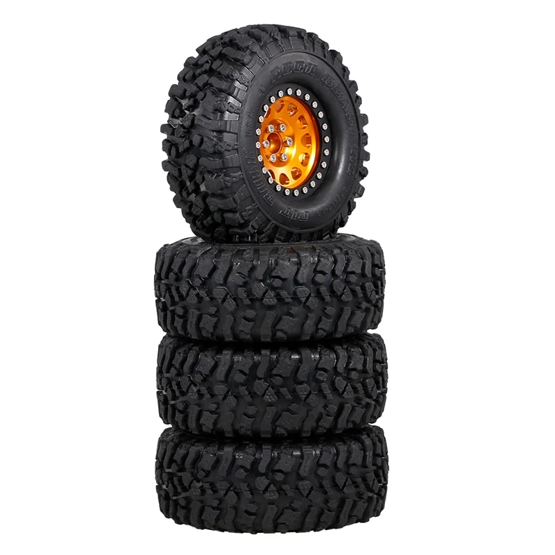 4PCS Metal 2.2 Beadlock Wheel Rim Tires Set for 1/10 RC Crawler Car Traxxas TRX4 TRX6 Axial SCX10 RR10 Parts | Игрушки и хобби