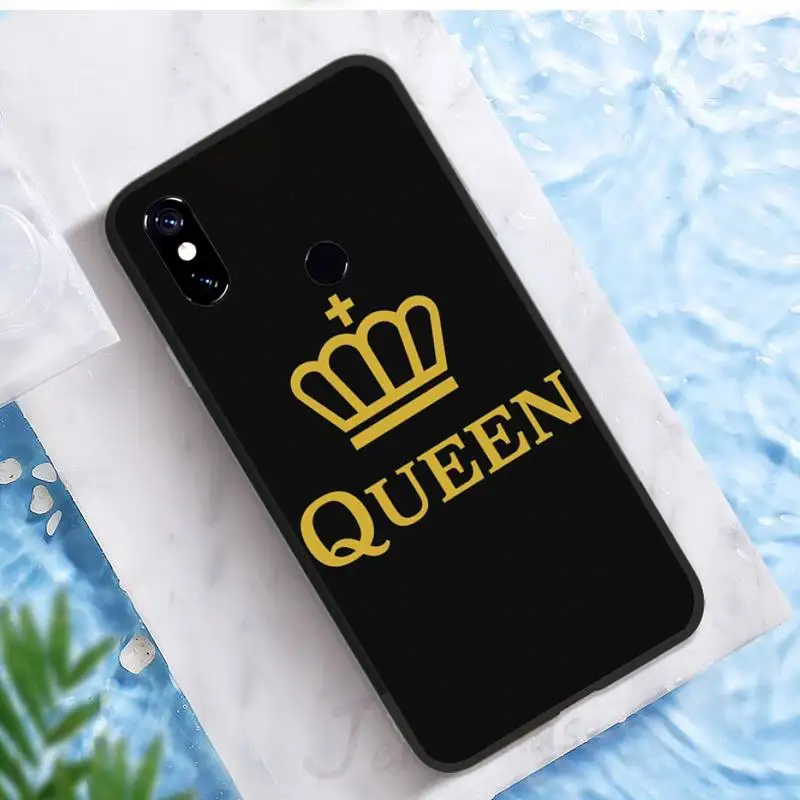 

King Queen Crown art pattern Phone Case For Xiaomi Redmi note 7 8 9 t max3 s 10 pro lite funda shell cover coque