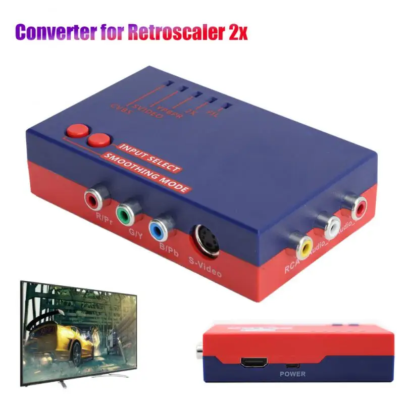 

Bitfunx RetroScaler2x A/V к HDMI-совместимый преобразователь и линейный дубликатор для PS2/для N64/для NES/для Dreamcast/для консоли Saturn