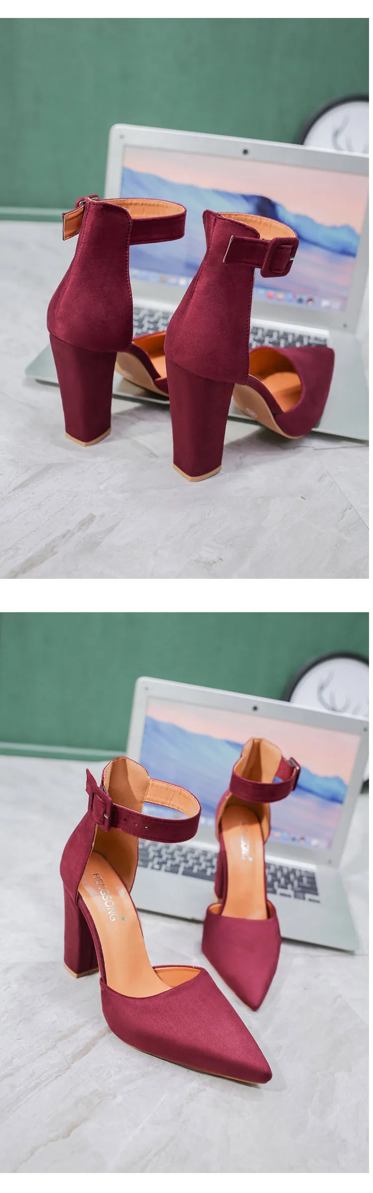 Модные женские туфли на высоком каблуке; zapatos Mujer; туфли-лодочки с острым носком; женская обувь; женские вечерние туфли-лодочки с ремешком на щиколотке; коллекция года; Летние босоножки