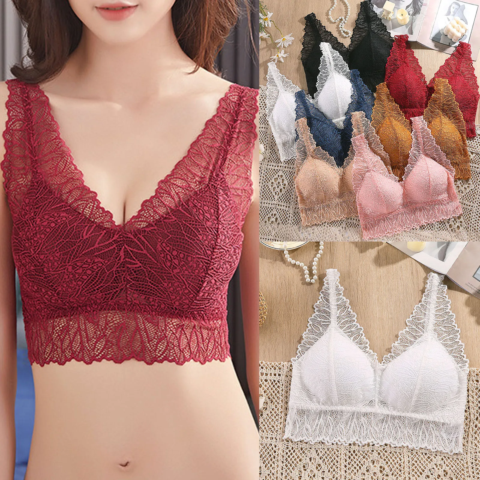 Модное Женское платье Кружевной укороченный топ на бретельках бюстгальтеры