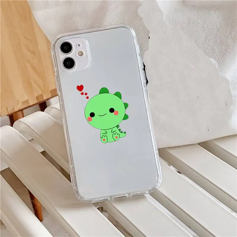 

Cute animal cartoon dinosaur Phone Case Transparent for iPhone 11 12 mini pro XS MAX 8 7 6 6S Plus X 5S SE 2020 XR