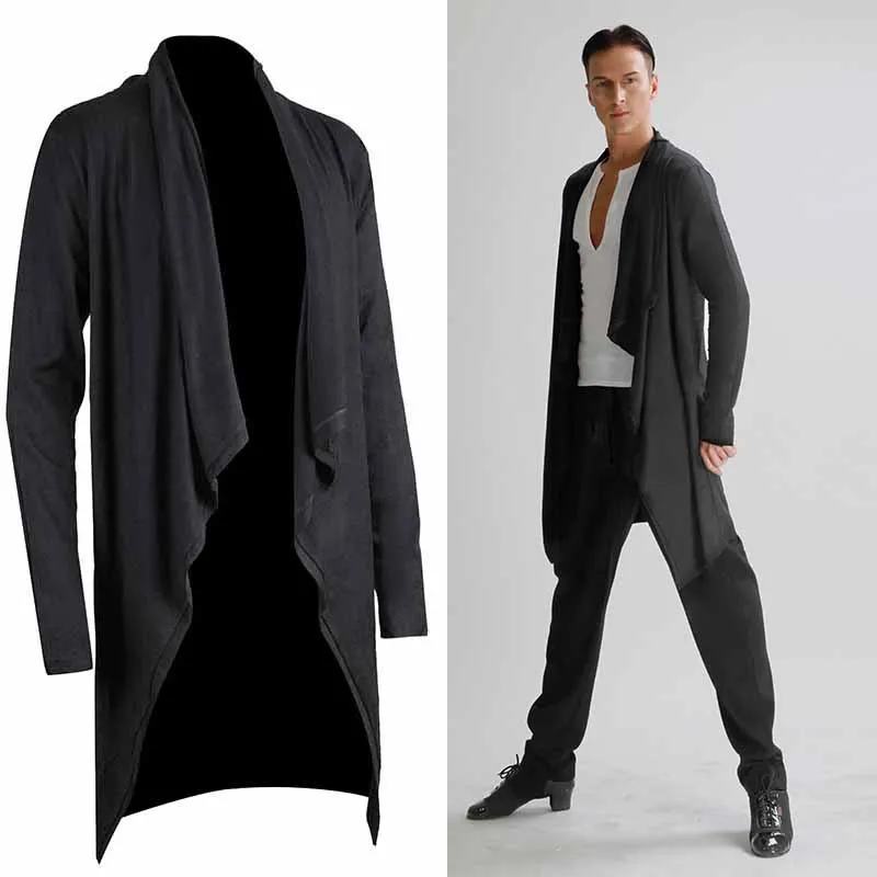 Economic Latin Dance Shirts For Males Black Latin Tops Men Adult Teacher Professional Ballroom Hot Sale Wild Cardigan Wear PY209