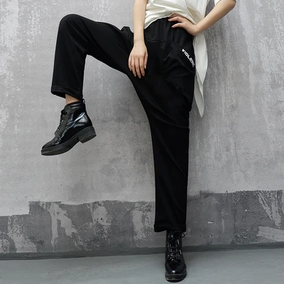 Большие размеры осень и зима новые брюки с перекрестными ремешками BF