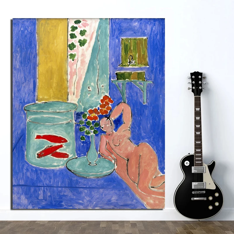 Картина на холсте Лежащая женщина Матисс настенные художественные плакаты и