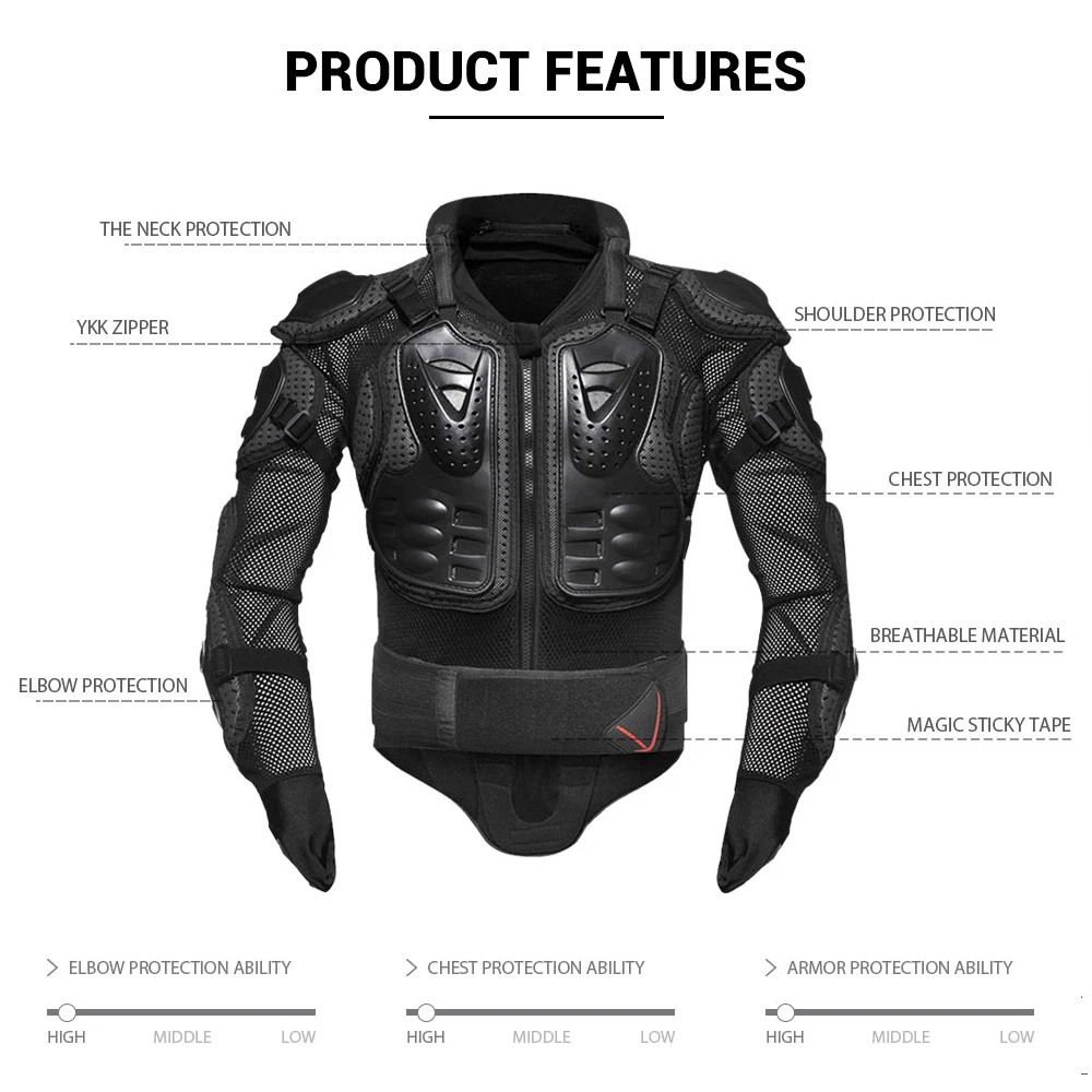 Мотоциклетный бронежилет HEROBIKER мотоциклетная броня защита для гонок тела шеи |