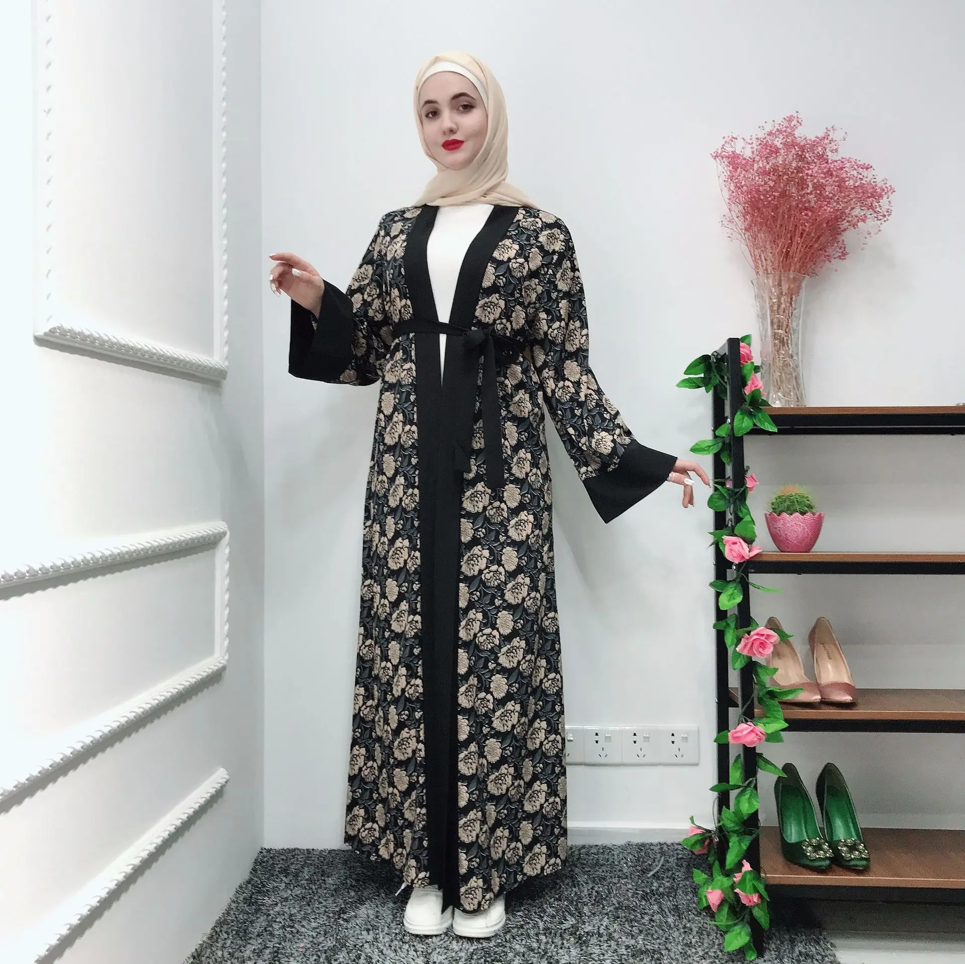 Скромное мусульманское кимоно на Ближнем Востоке Абая для женщин джибаб Caftan