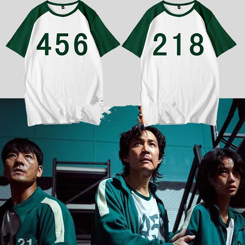 

COS Squid GameSquid GameRaglanTT-shirt Korean Drama Same Size Sportswear