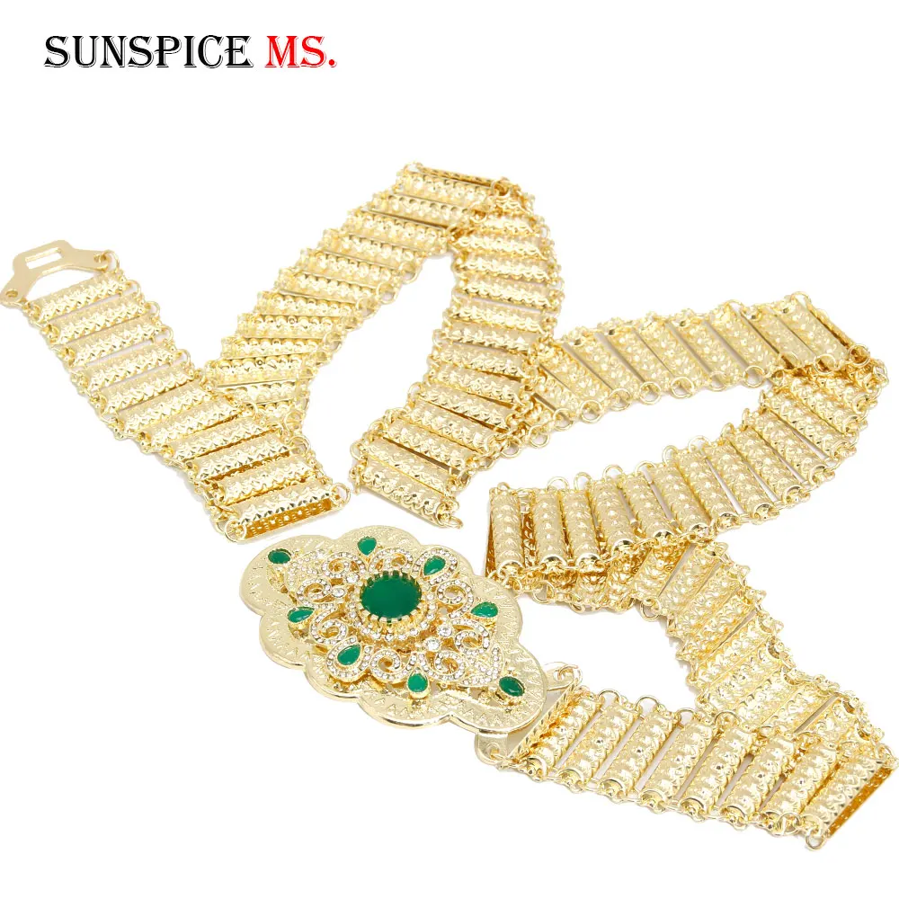 SUNSPICE MS на заказ марокканский позолоченный кафтан пояс для женщин этнические