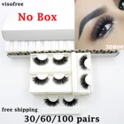 Ресницы Visofree норковые оптом, ресницы оптом 3060100 пар без коробки, мягкие пушистые натуральные норковые ресницы, норковые ресницы для макияжа