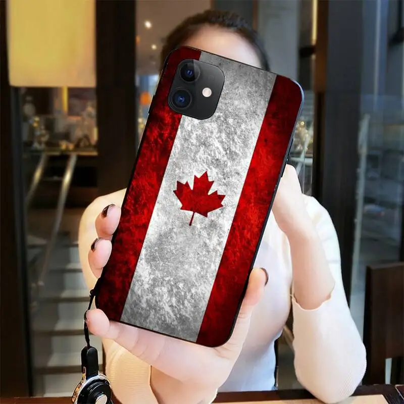 Высококачественный чехол для телефона с канадским флагом и красным клена iPhone 11 pro
