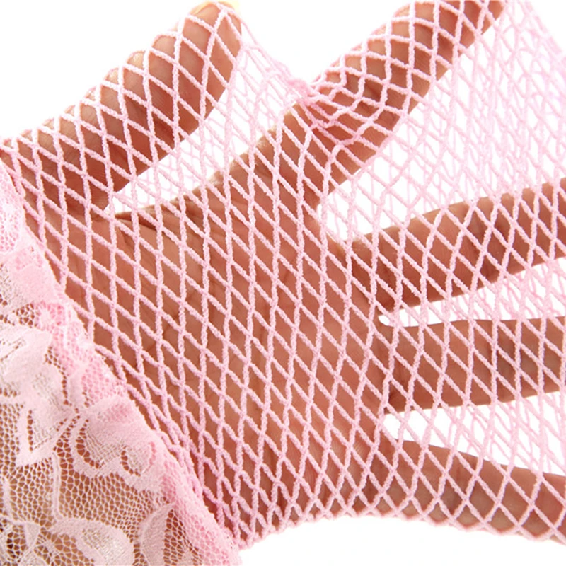 Пикантные сетчатые чулки женские пикантные кружевные прозрачные до колена