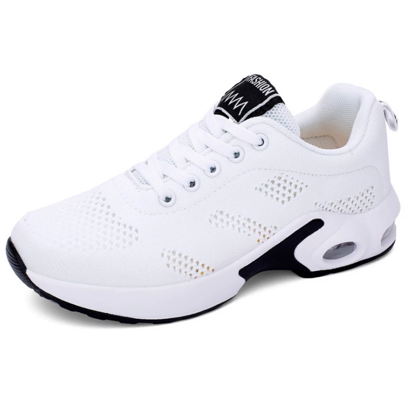 New Platform Sneakers Shoes Breathable Casual Shoes Woman Fashion Height Increasing Ladies Shoes Plus Size 35-42 - Цвет: Белый