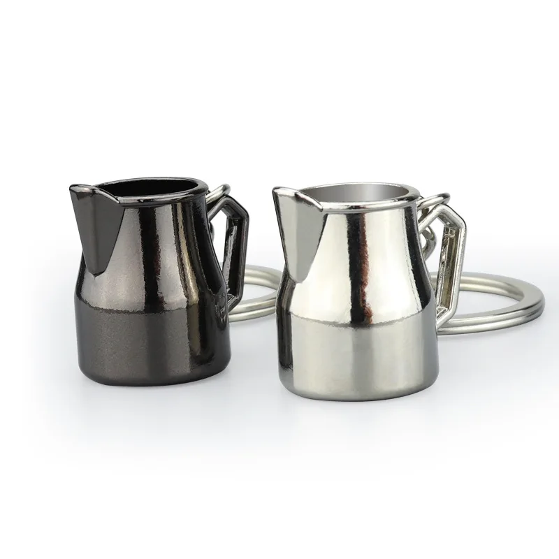 2020 New coffee tools keychain, coffee machine simulation keychain, best gift keychain wholesale