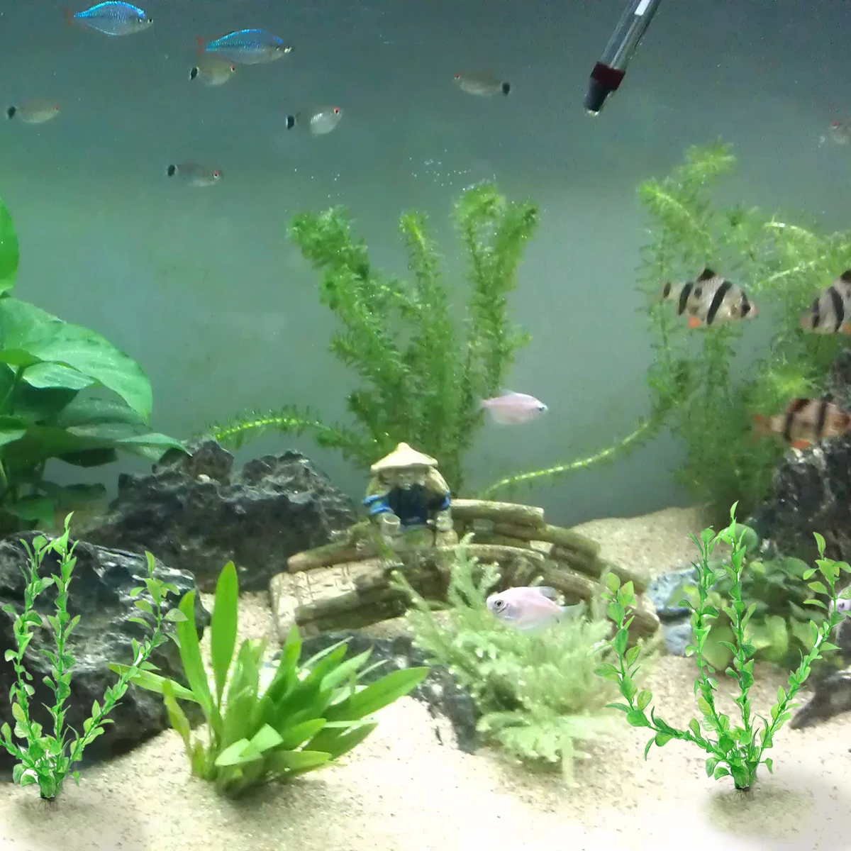

Аквариумные рыбки зеленые пластиковые искусственные растения высотой 25 см пластиковое растение для аквариума 1 шт.