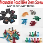 Велосипедный вынос руля винты M5 * 18 мм Сталь Ti Титан печатных конические болты с шайбой рулевая колонка велосипеда болты конусности головки