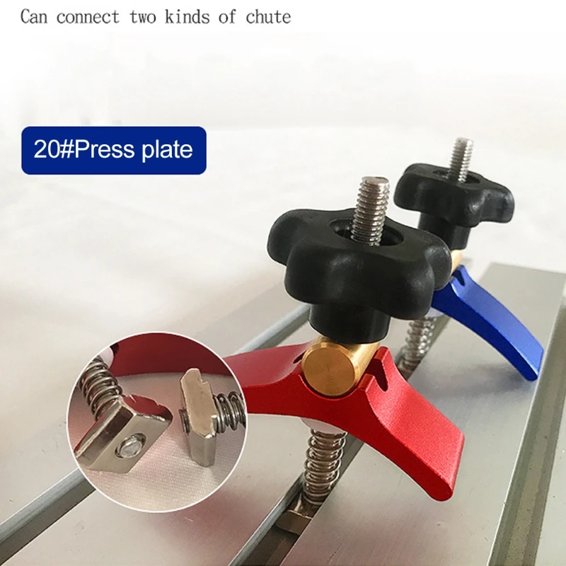 

Aluminium Fast Acting Low Holder Set for T-slot T-track DIY Wood Processing