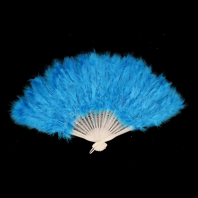 Новые вееры из перьев складные веера для танцев маскарадные костюмы женщин