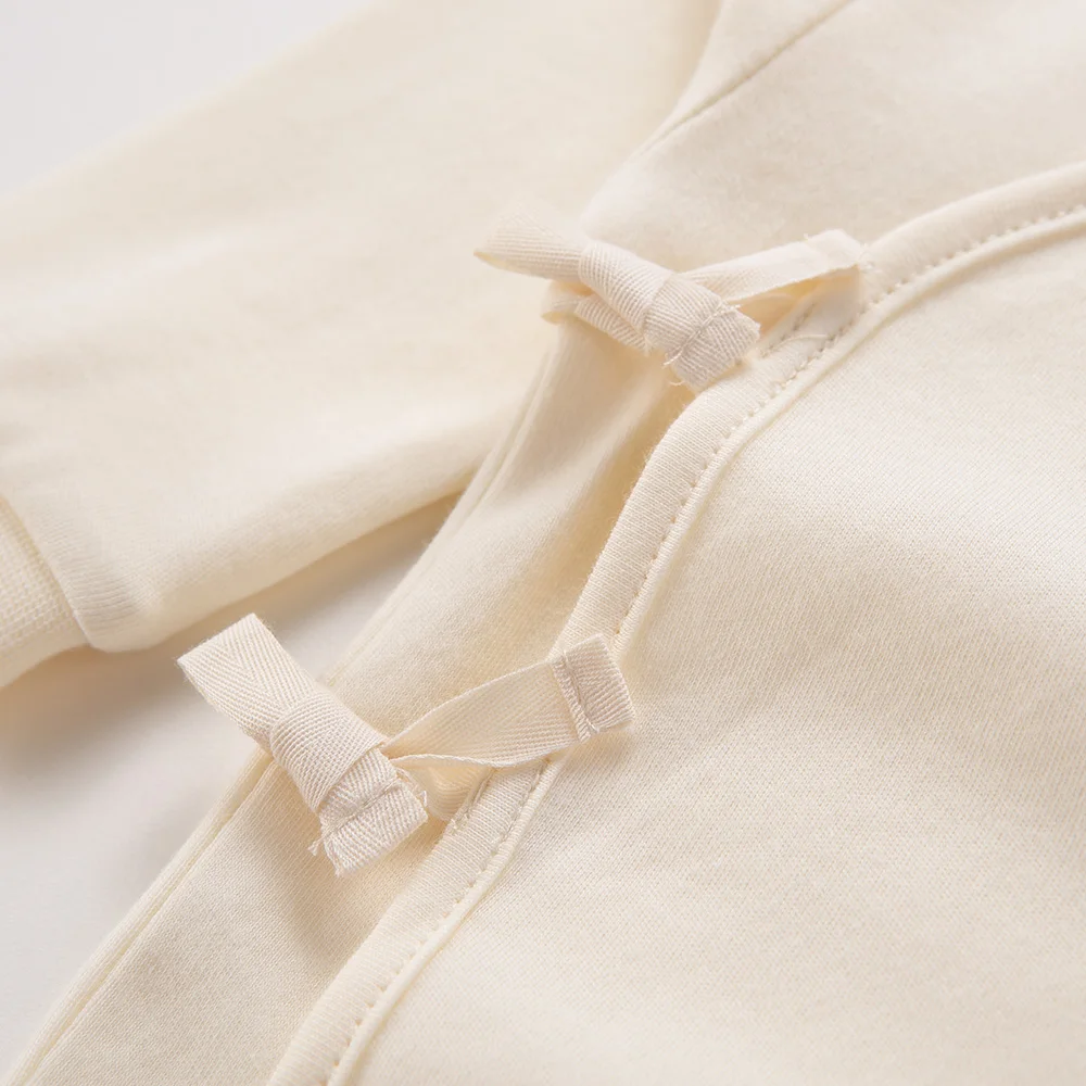 2 Set Newborn Baby Kids Sleepwear Pajamas Unisex Sleep Apricot Cartoon Bear Soft Cotton Long Sleeve Top Pants