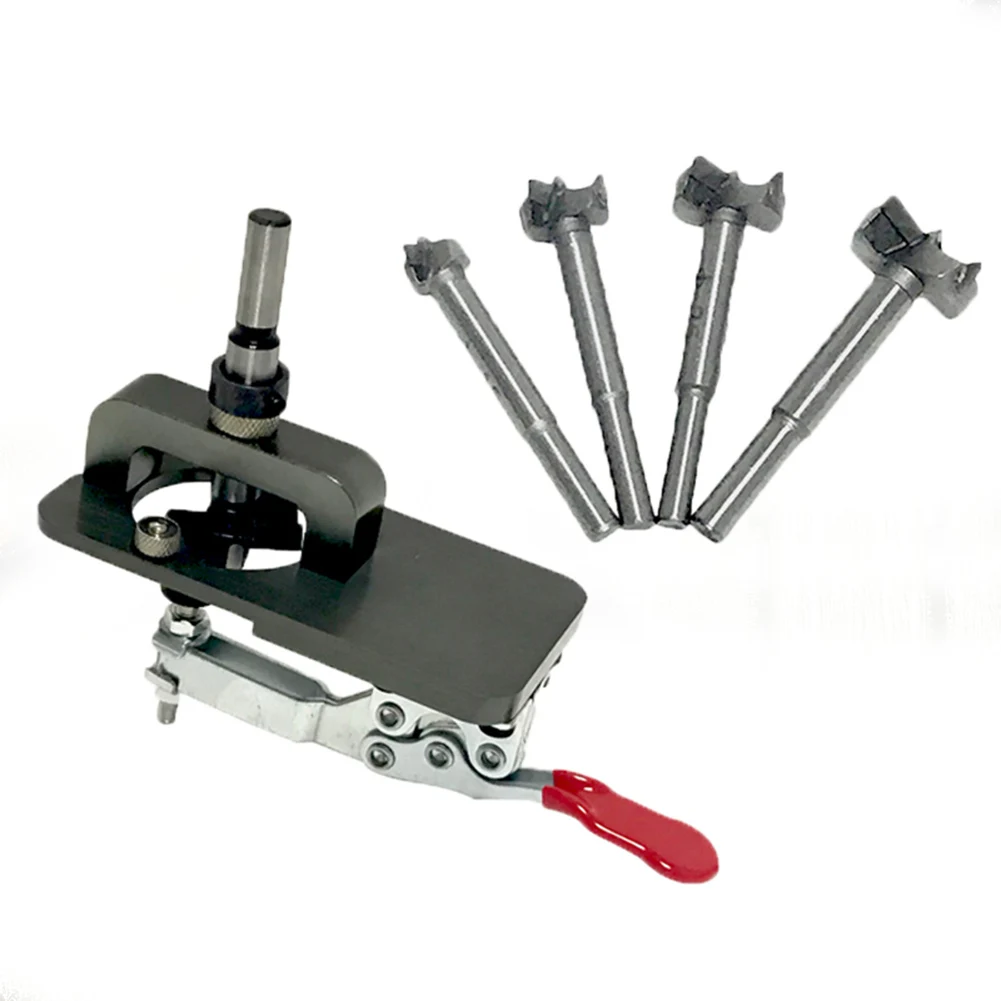 

35mm Hinge Hole Device Drilling Guide Locator Cabinet Door Aircraft Hinge Opener Door Cabinets Aluminum Alloy Woodworking Tool