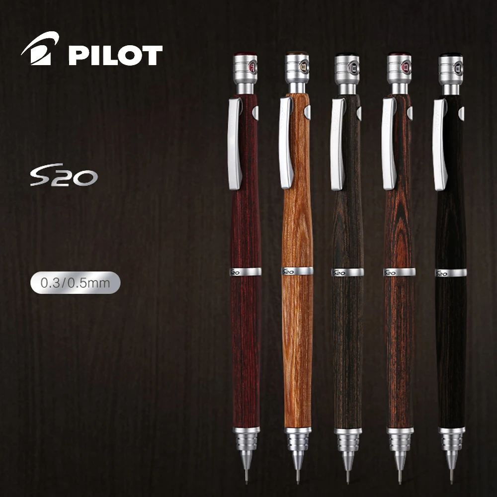 Hps-2sk Hippo Wooden Pole Drawing Pencil Low Center Of Gravity 0.3mm/0.5mm Comfortable Grip