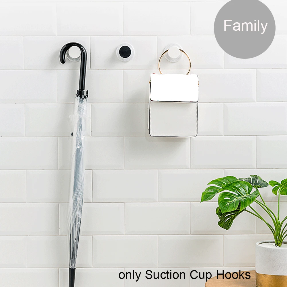 

2pcs Hanger Shower Heavy Duty Home Kitchen Restroom Suction Cup Hooks Smooth Surface Cloth Wall Mount Bathroom Storage Key Towel