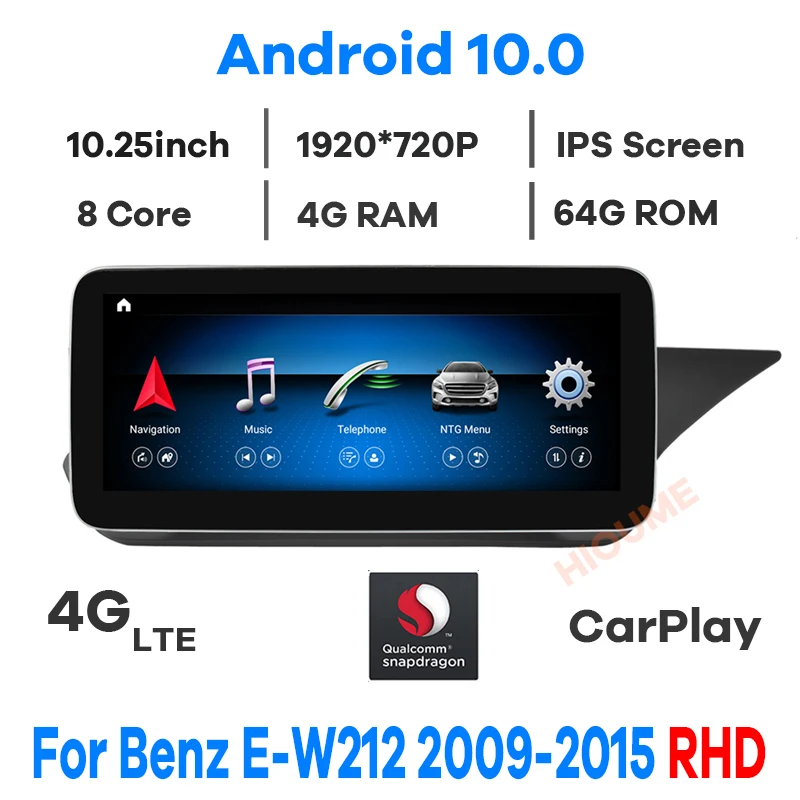 Процессор Snapdragon Android 10 мультимедийный плеер GPS радио для Mercedes Benz E Class W212 E200 E230 E260 E300