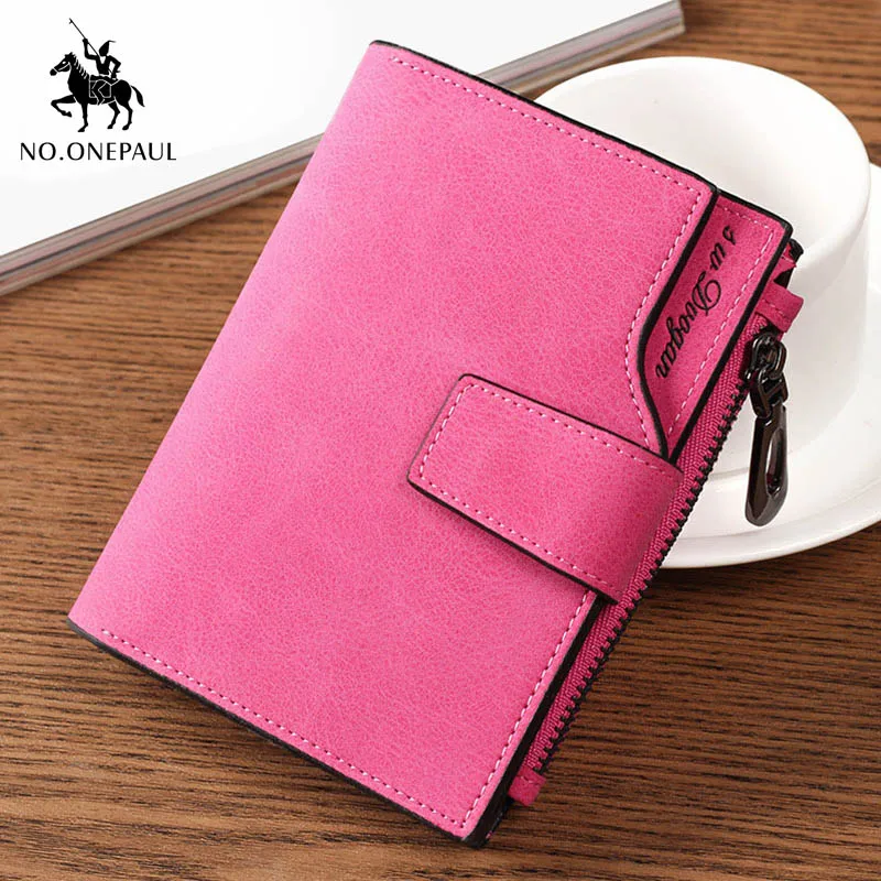 Новый женский короткий кошелек Женский на молнии с пряжкой модный простой