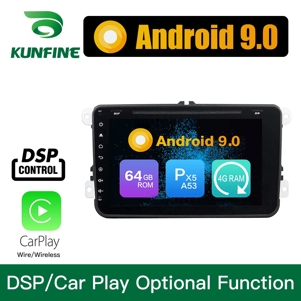 Android 9,0 Восьмиядерный 4 Гб ОЗУ 64 Гб ПЗУ автомобильный DVD gps мультимедийный плеер стерео для VW GOLF(MK6) 2009-2011 сенсорная кнопка радио