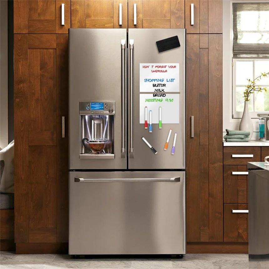 Магнитная доска A5 для холодильника сухого стирания фотомагнитная с 3 магнитными