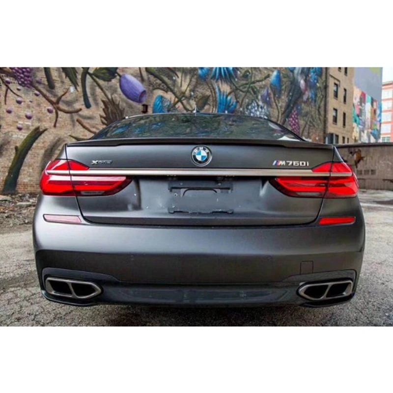 

FRP Racing Rear trunk Spoiler Wing paint color Lip P Style for BMW G11 G12 7 Series 740i 750i Sedan 2016-2018