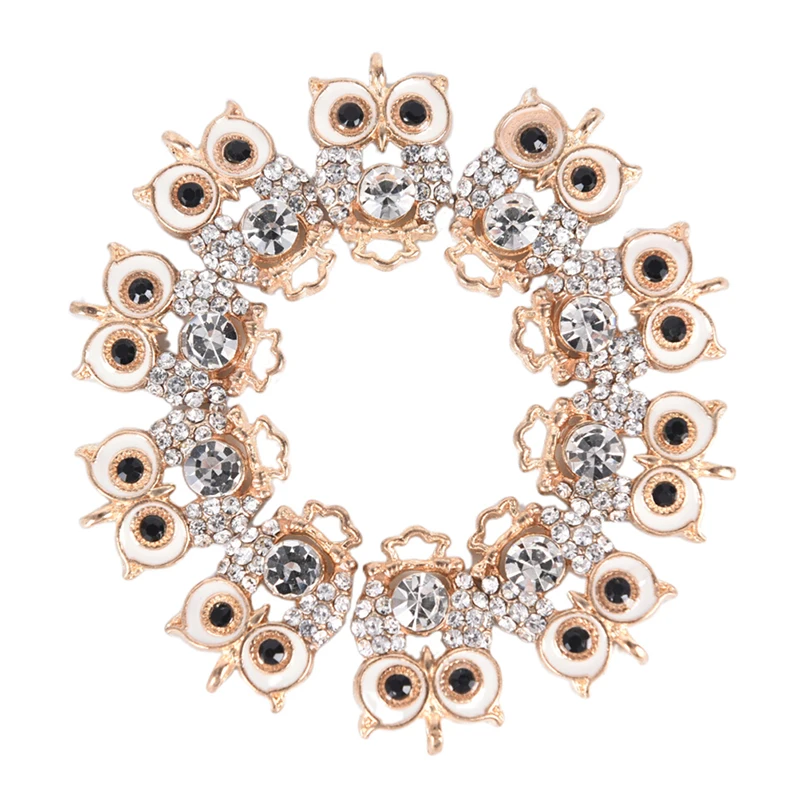 10 шт. модные подвески эмалированные стразы из цинкового сплава в форме совы