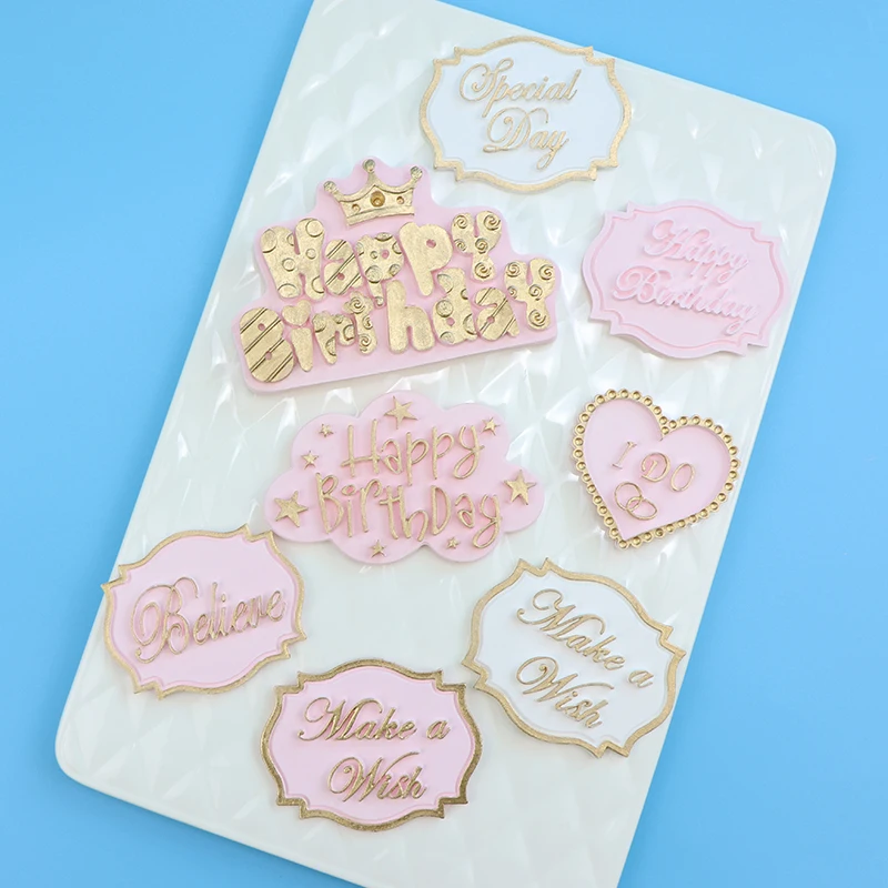 С днем рождения силиконовая форма для шоколадного фондана инструменты украшения