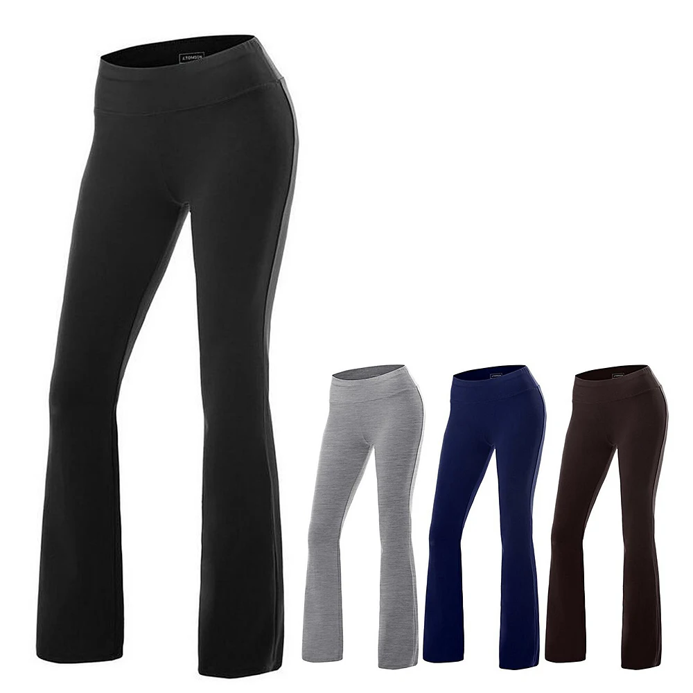 Yoga Pants Women Boot-Cut Yoga Pants Tummy Control Workout Casual Yoga Pants Breathable Workout Running Tights Sports Wear