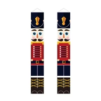 1 pair of life size soldier model nutcracker banners for christmas outdoor decorations christmas nutcracker soldier door curtain