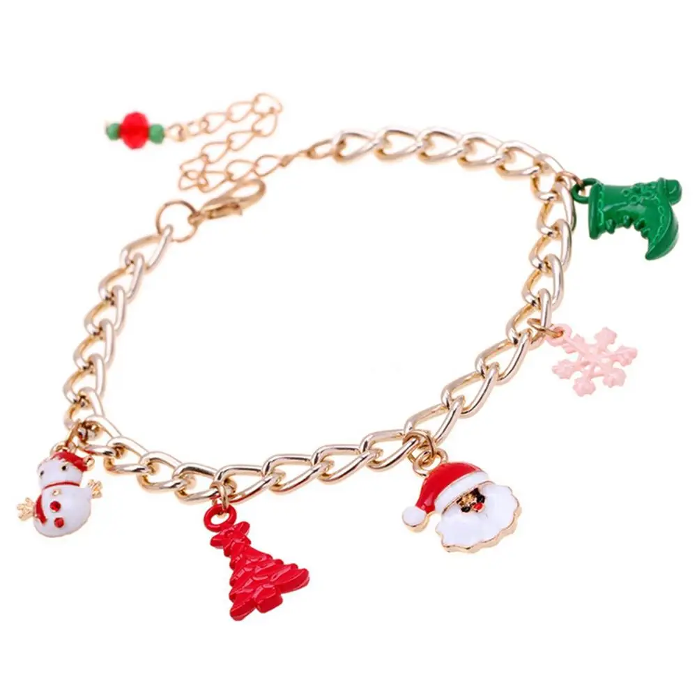 Xmas Bracelet 4 Taoup, металлический Рождественский браслет Санта-Клауса, подвески, висячие украшения, рождественские украшения, Рождественский Декор для дома, Navidad Noel Year - Цвет: Xmas Bracelet 4