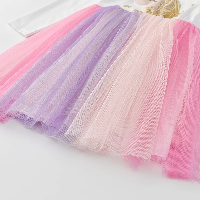 DXTON/Детское платье принцессы для девочек Детское с единорогом Fille Robe Вечерние