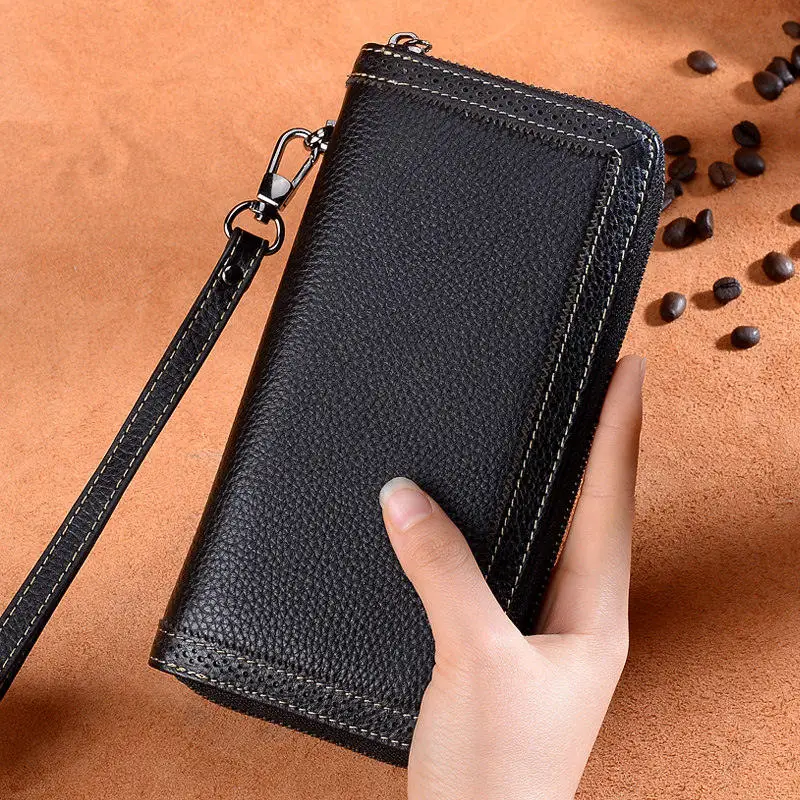 

Новинка от Nesitu, длинные красные, фиолетовые, черные, вегетарированные натуральные кожаные женские кошельки, клатч, Женский кошелек M6563